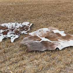 Natural Cowhide Leather Rug (60in x 57in)