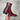 Luca 40mm Side Zip Boots - Red Snake-Effect Leather