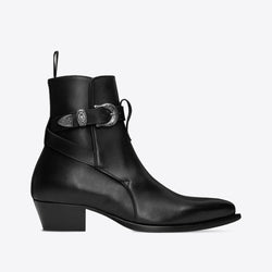 Diego 45mm Western Jodhpur Boot - Black Leather