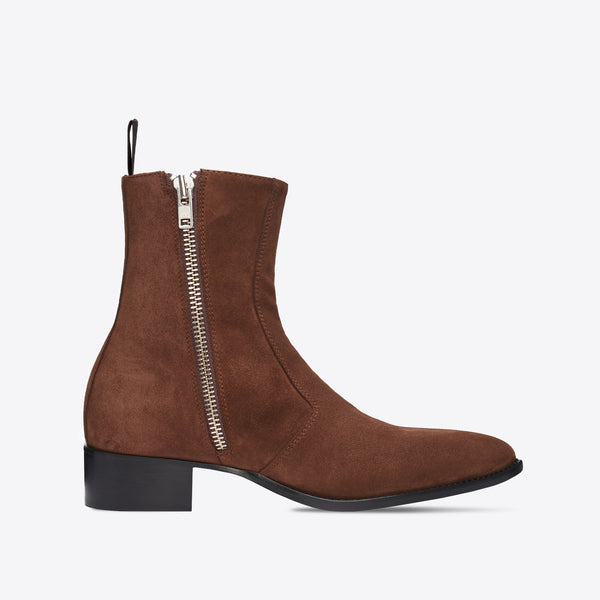 Luca 40mm Side Zip Boot - Red Snake-Effect Leather – FROMTHEFIRST