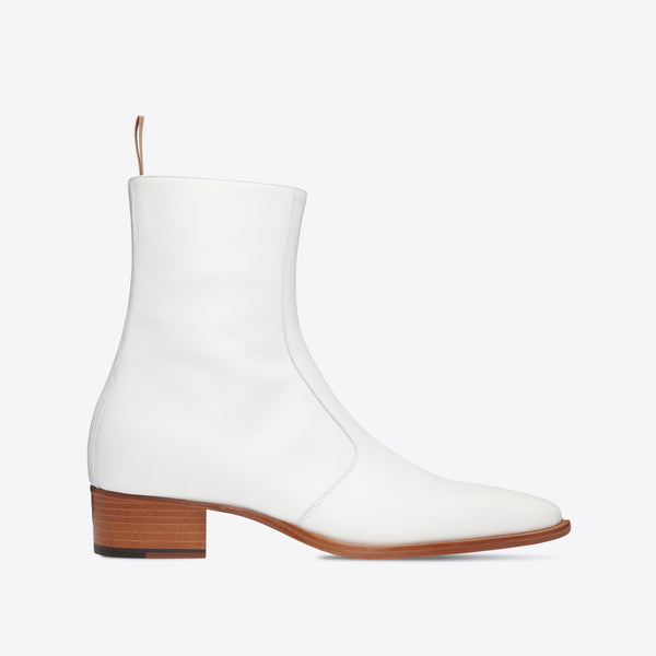 Luca 40mm Side Zip Boot - Red Snake-Effect Leather – FROMTHEFIRST