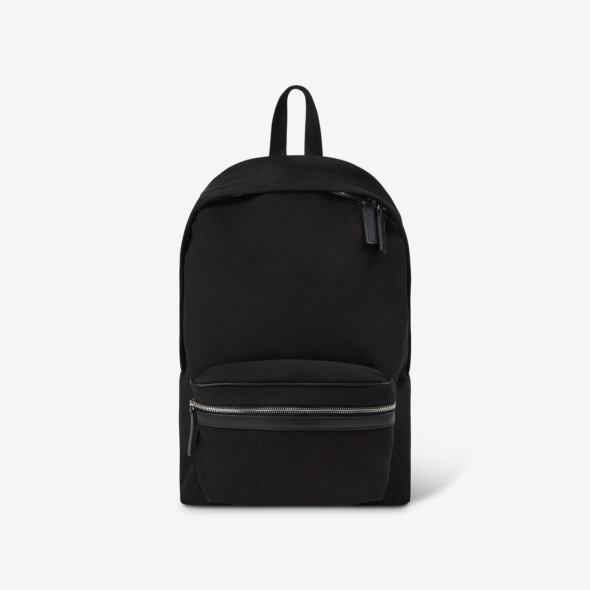 douglas black canvas backpack with faux leather Signature Backpack