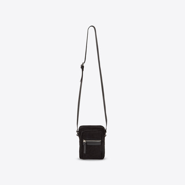 Signature Side Bag - Black Suede