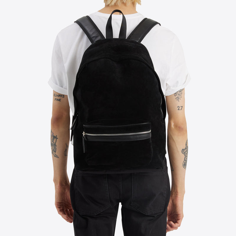 Signature Backpack - Black Suede – FROMTHEFIRST