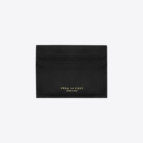 Signature Card Holder - Black Leather