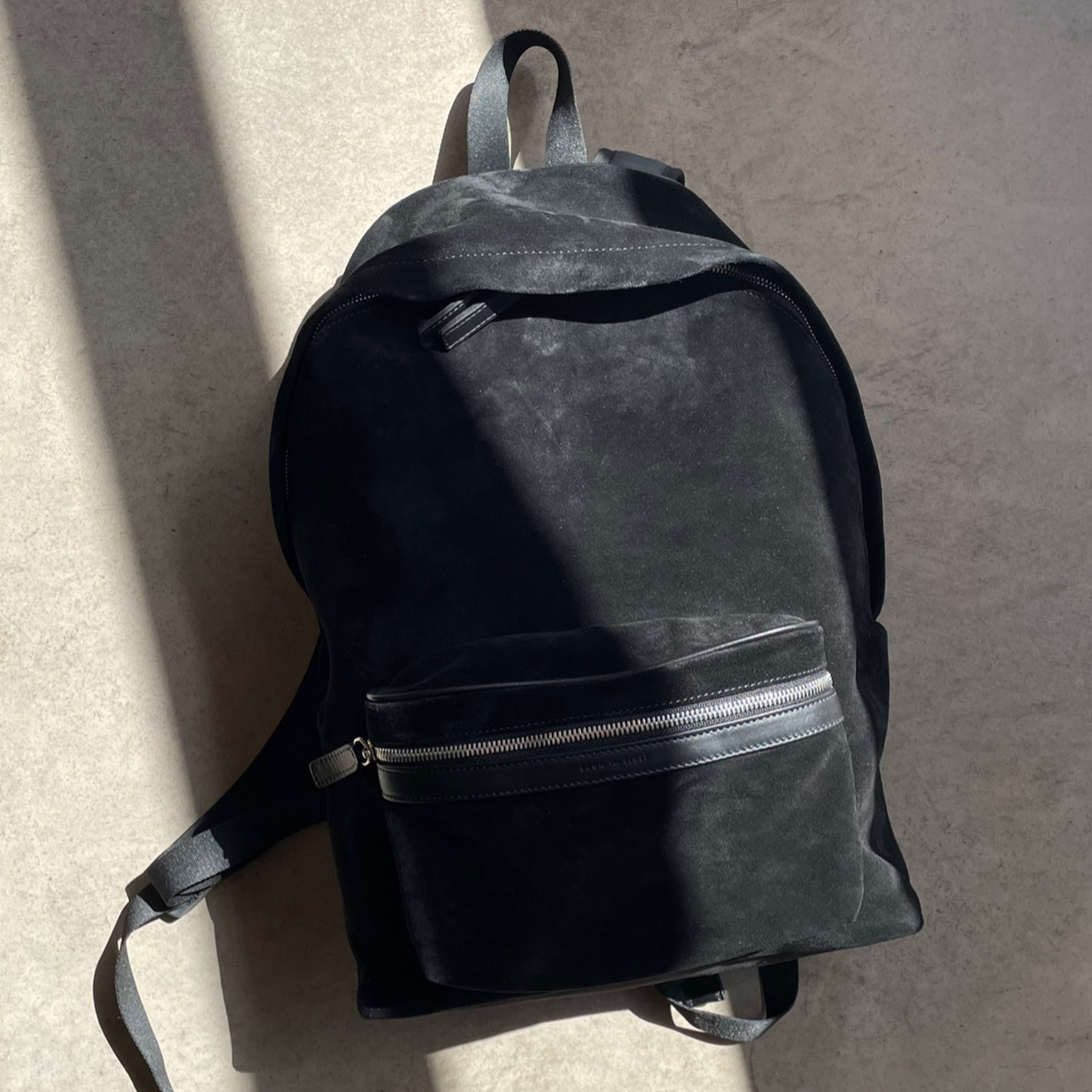 Signature Backpack - Black Suede – FROMTHEFIRST