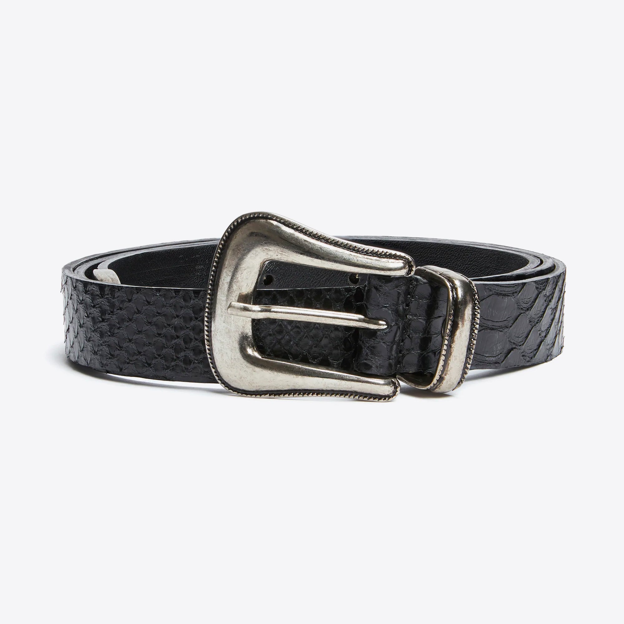 Western Belt - Black Real Python – FROMTHEFIRST