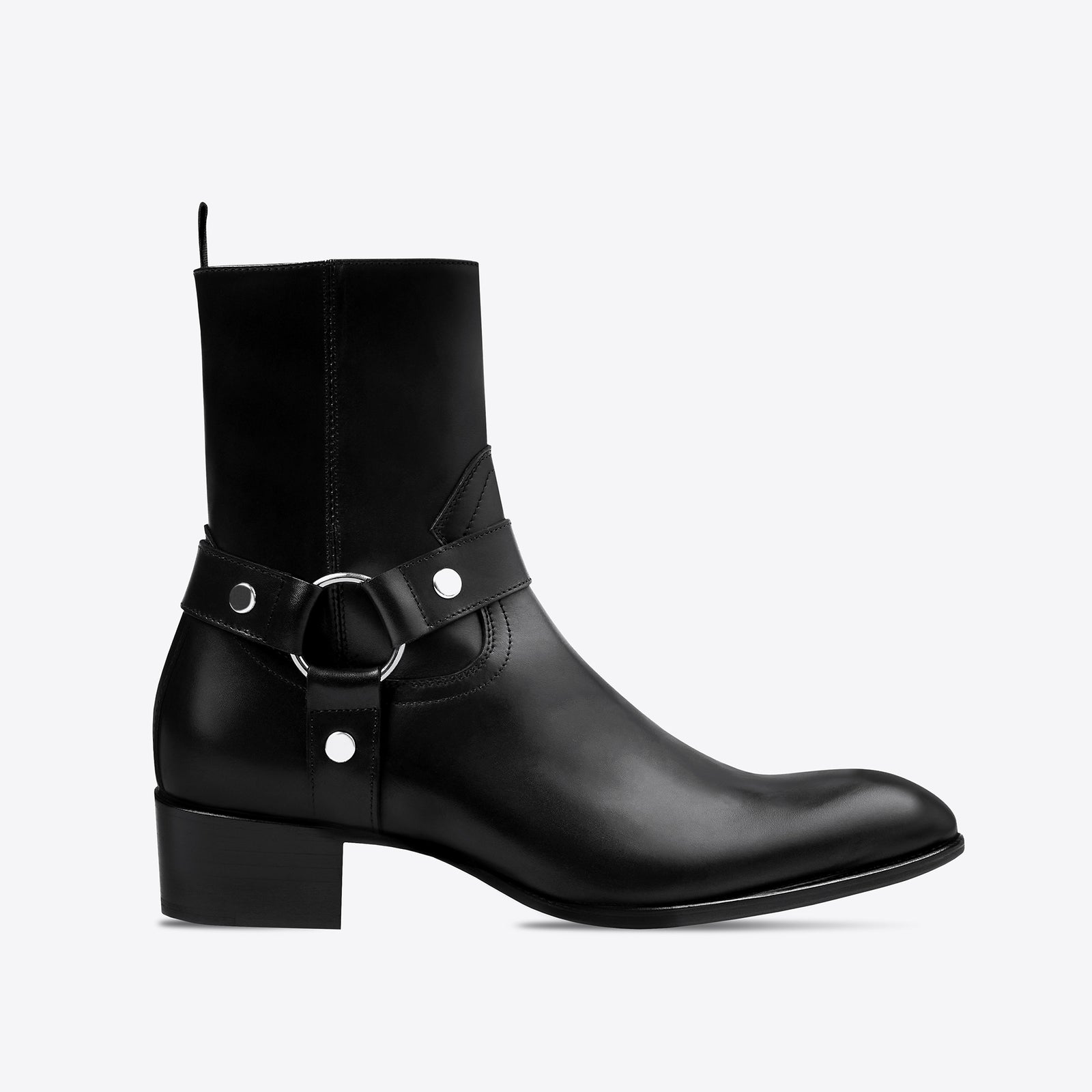 Black harness boots men clearance