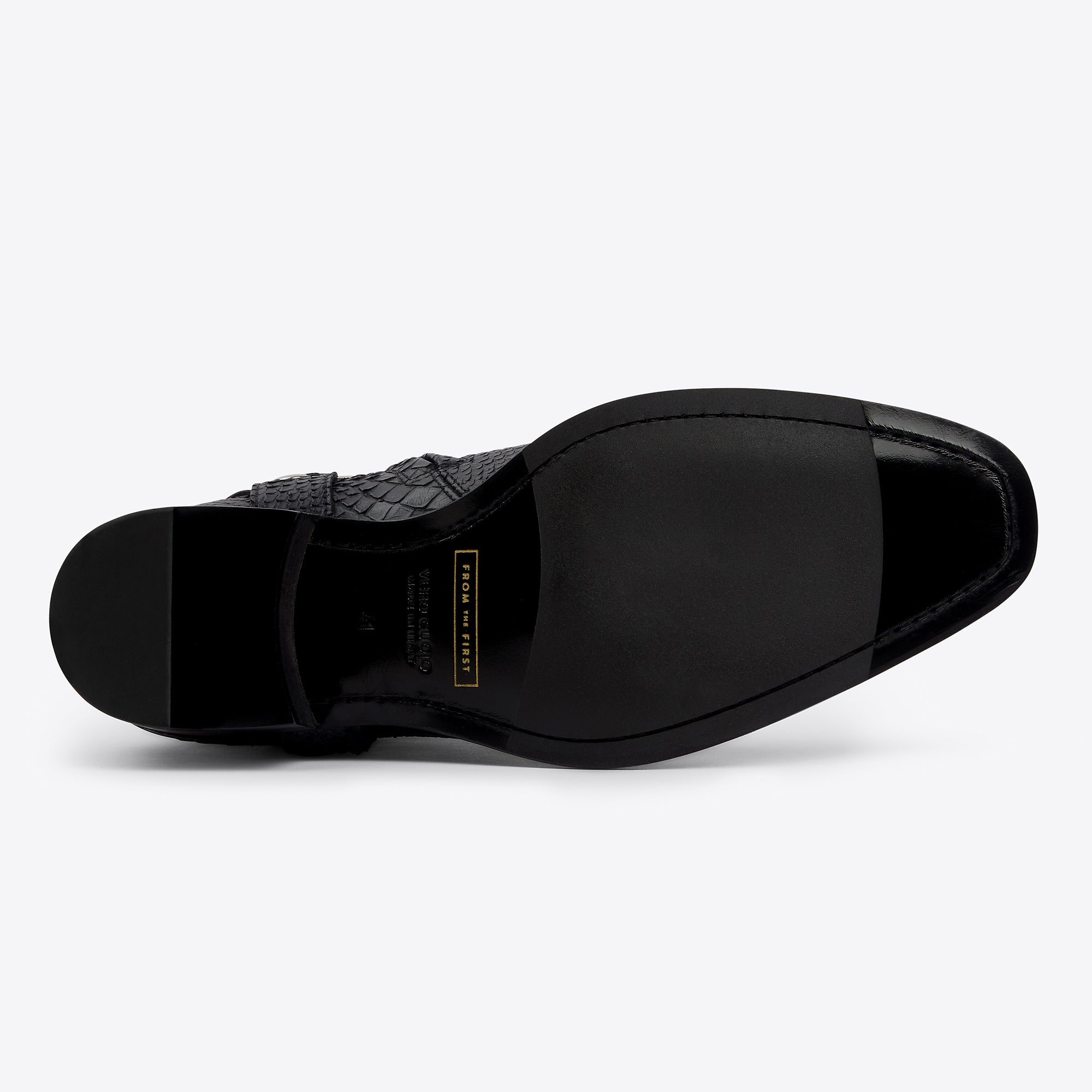 Enzo 40mm Harness Zip Boots - Black Python-Effect Hand-Dyed Enzo 40mm Harness Zip Boots - Black Python-Effect Hand-Dyed