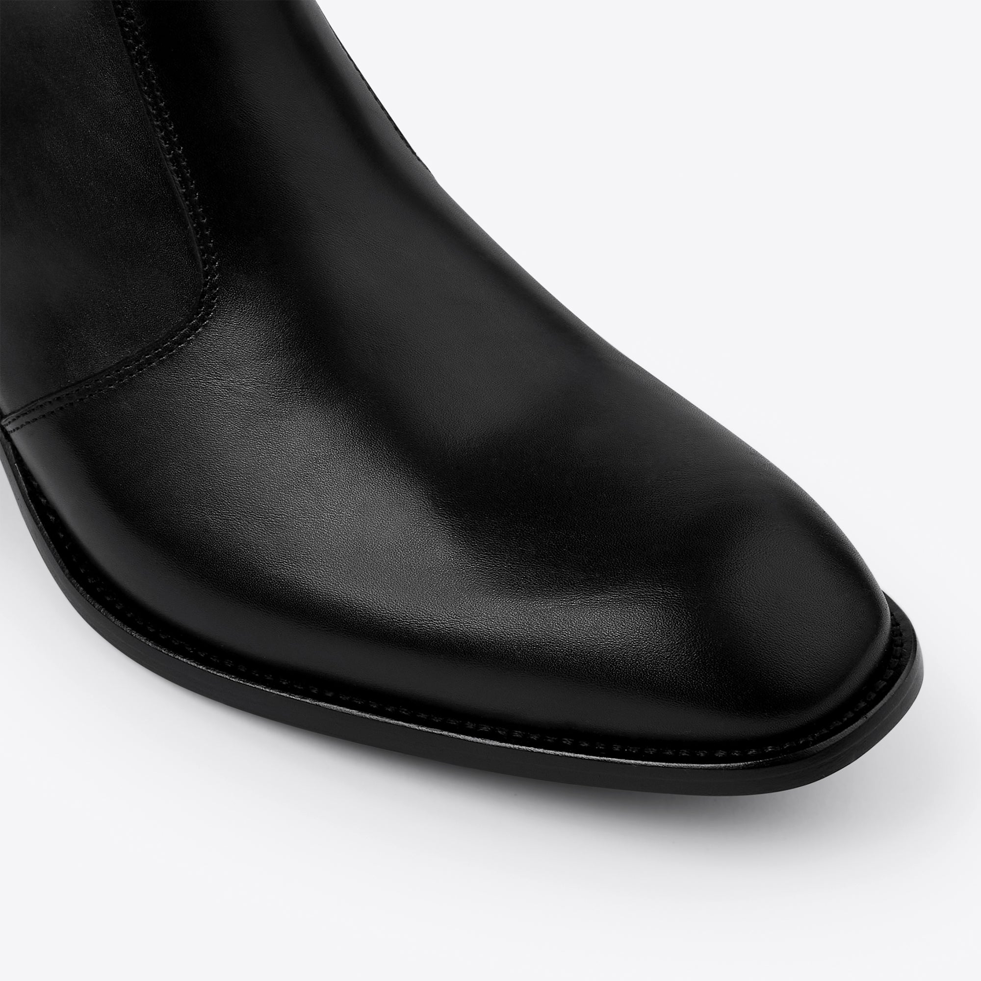 Luca 40mm (Concealed) Side Zip Boots - Black Leather – FROMTHEFIRST