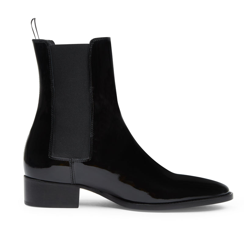 Marco 40mm Chelsea Boot - Black Patent Leather