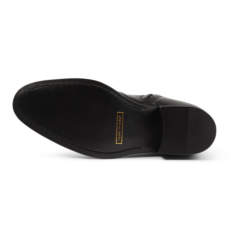 Womens Lucia 40mm (Concealed) Side Zip Boot - Black Leather