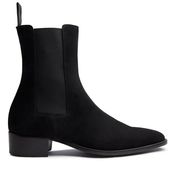 Marco 40mm Chelsea Boot - Black Suede