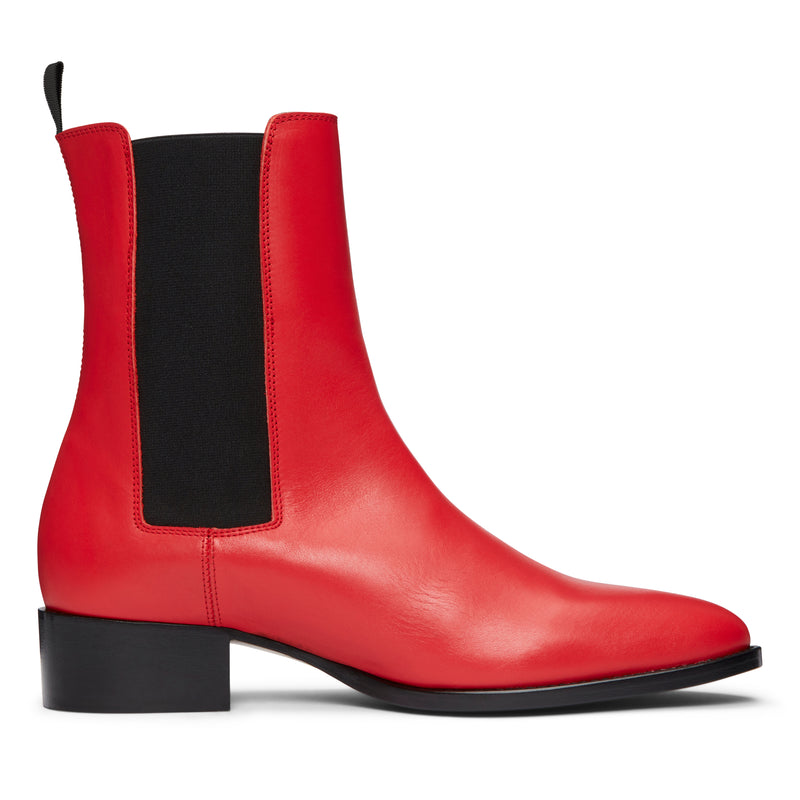 Marco 40 mm Chelsea-Stiefel – rotes Leder